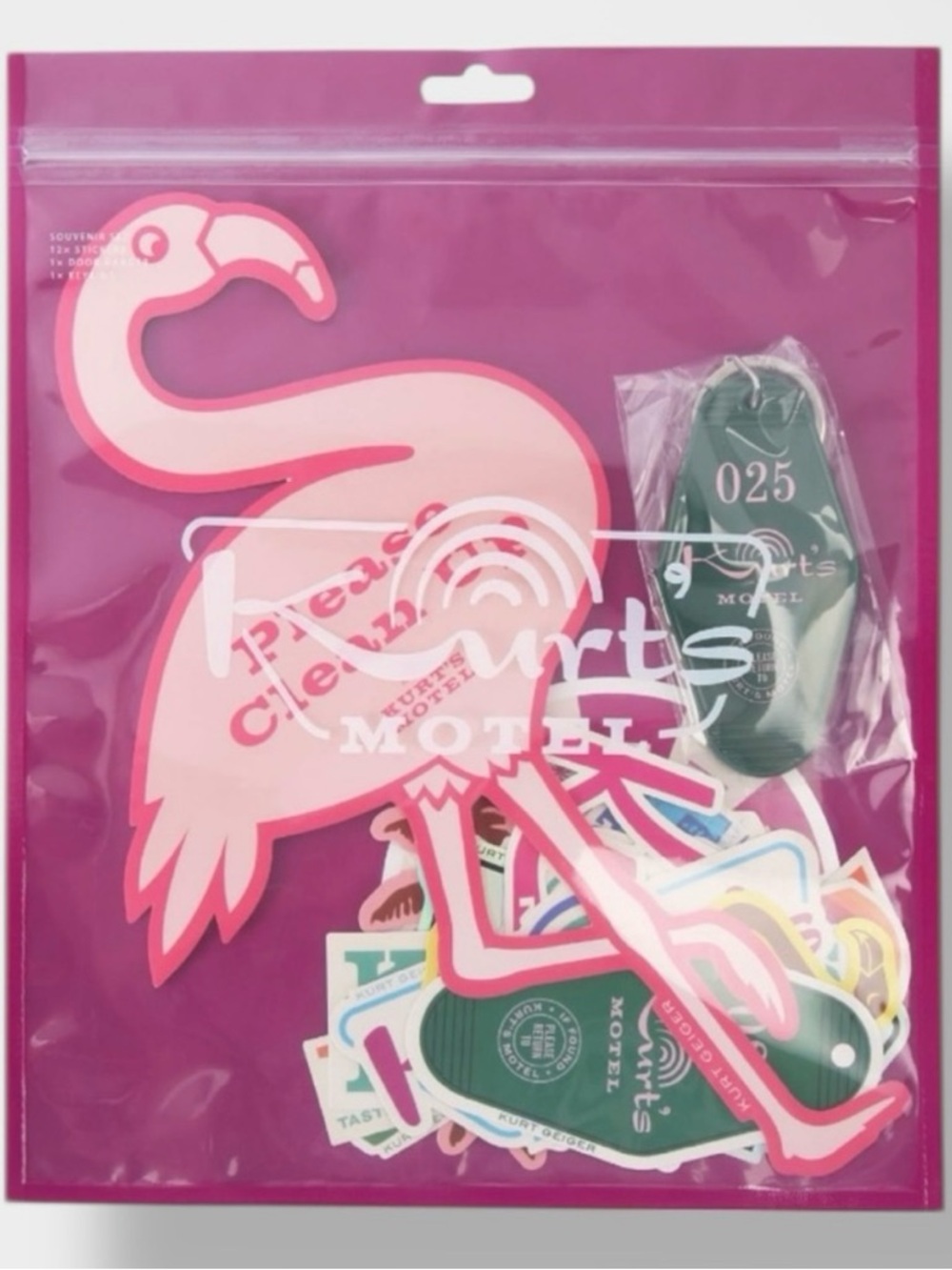 Kurt Geiger Pink Flamingo Sticker Pack